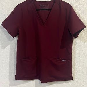 FIGS Maroon Scrub Top